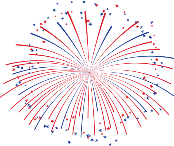 Фейерверк на белом фоне