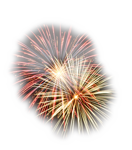 Салют на прозрачном фоне