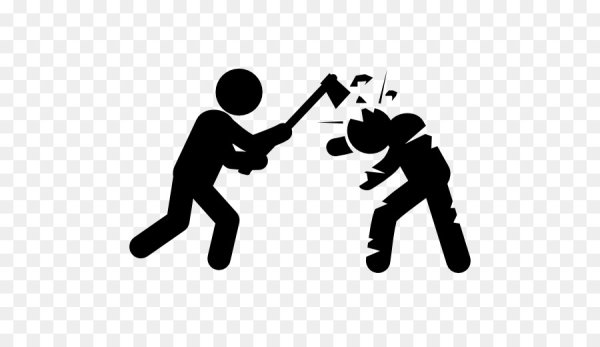 Драка силуэт