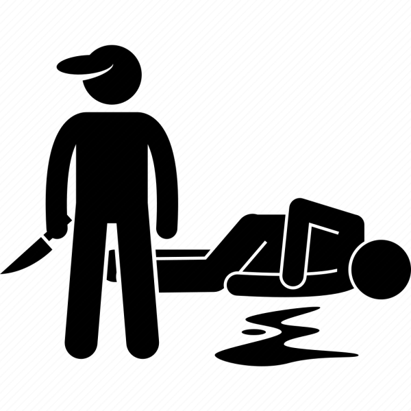 Девушка стреляет в мужчину