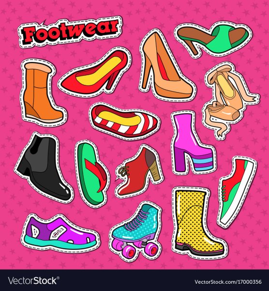 Стикеры обувь модная
