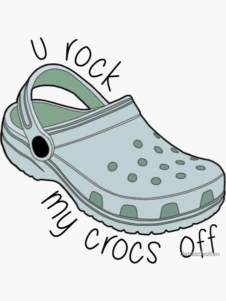 Crocs с наклейками