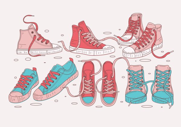 Кеды в иллюстраторе