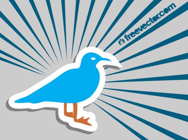 Чайка наклейка