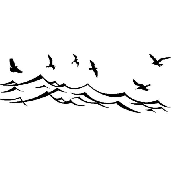 Море птицы вектор