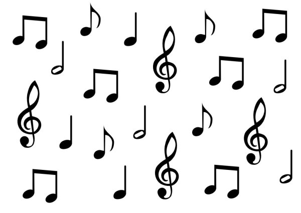 Наклейки нотки