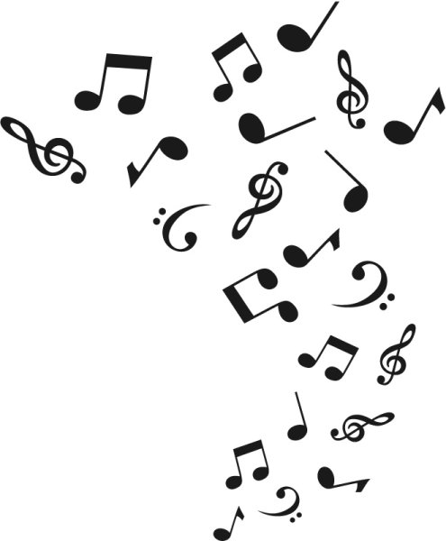 Нотки маленькие на прозрачном фоне