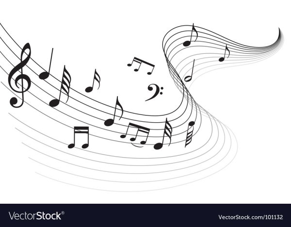 Нотный стан стилизованный рисунок