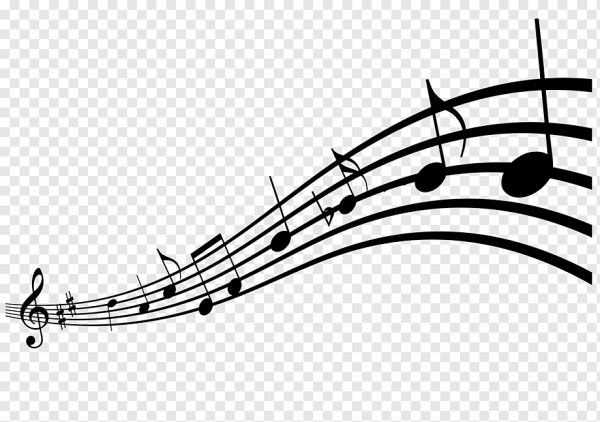 Нотный стан на белом фоне