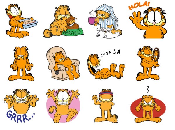 Наклейки с Гарфилдом
