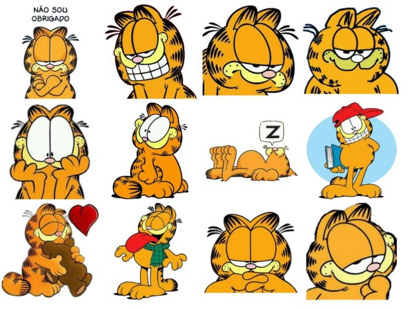 Наклейки для распечатки Гарфилд