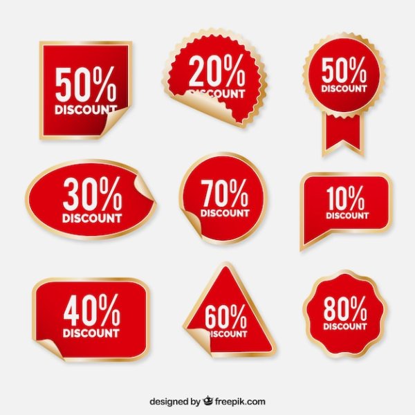 Скидочные наклейки на ценники