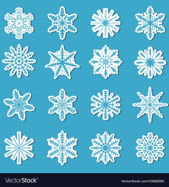 Наклейки снежинки маленькие