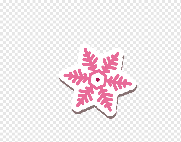 Розовые снежинки