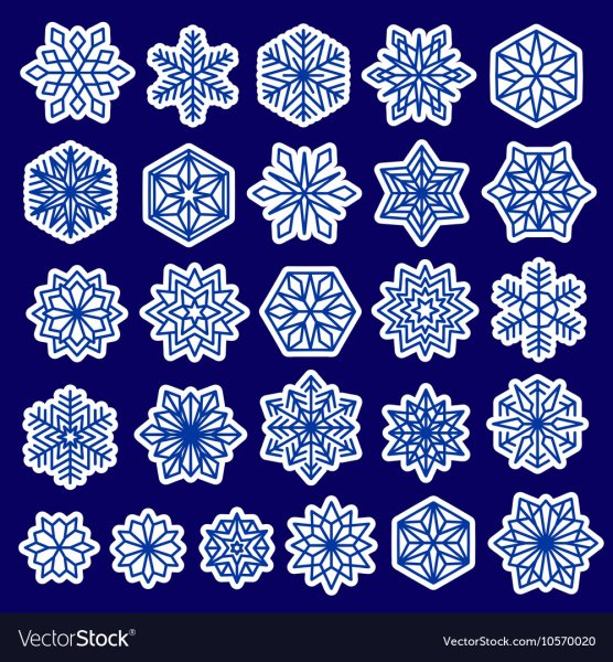 Маленькие цветные снежинки