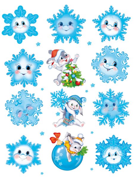 Набор стикеров Снежик