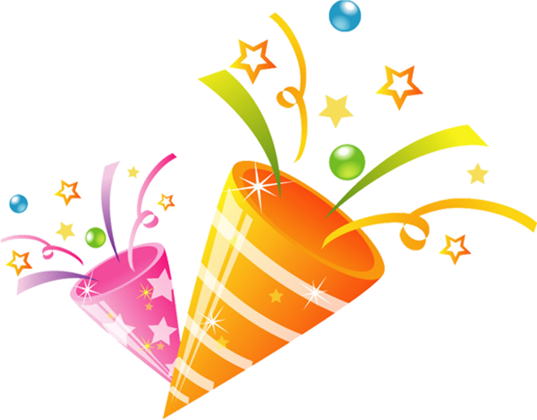 Атрибуты дня рождения на прозрачном фоне