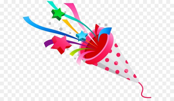 Хлопушка на прозрачном фоне