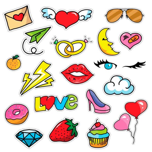 Наклейки для срисовки современные