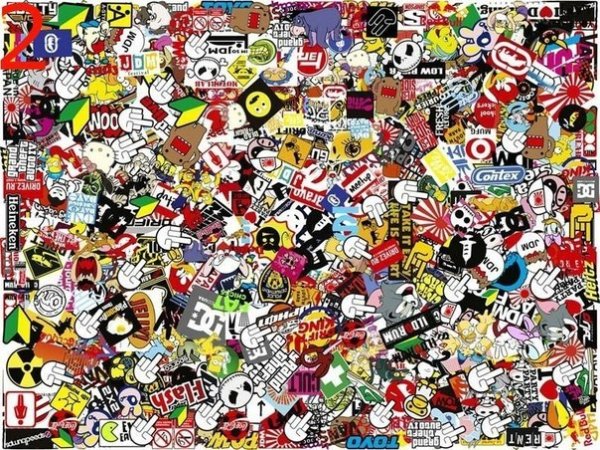 Стикеры в перемешку