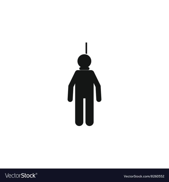 Силуэт повесившегося человека