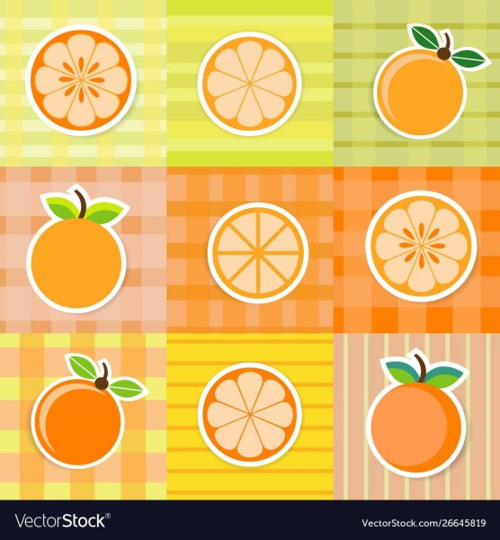 Стикеры для апельсин яркий