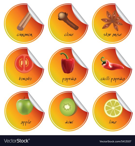 Наклейки для специй паприка