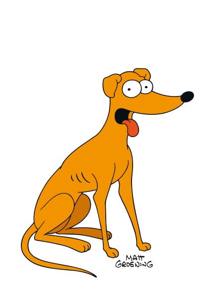 Симпсоны собака маленький помощник Санты