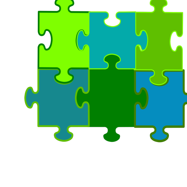 Цветные кусочки пазла