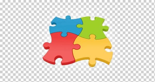 Человечки с пазлами для презентации