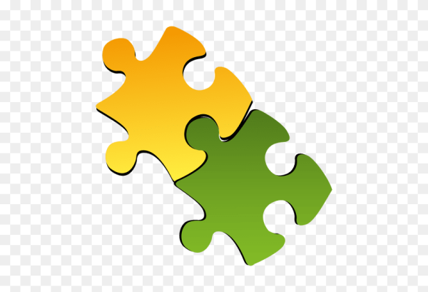 Кусочек пазла на прозрачном фоне