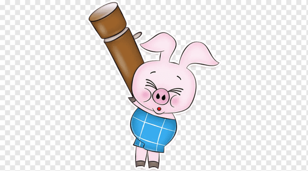 Пятачок из Винни пуха на белом фоне