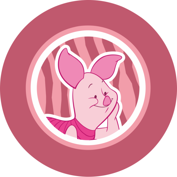 Пятачок стикер