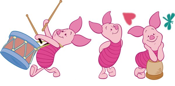 Пятачок силуэт