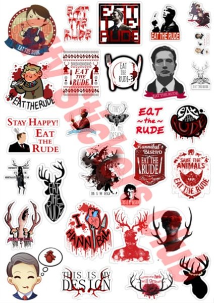 Сериал Ганнибал наклейки