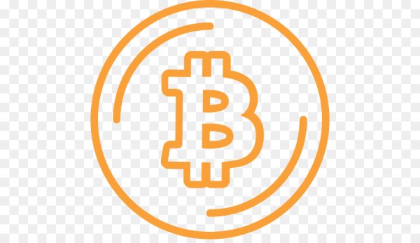 Значок биткоина на прозрачном фоне