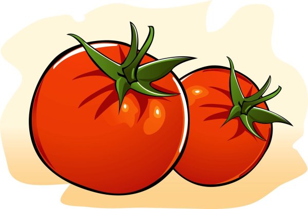 Веселые овощи помидор