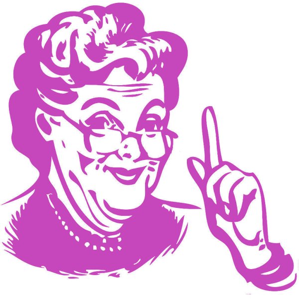 Силуэт лица бабушки