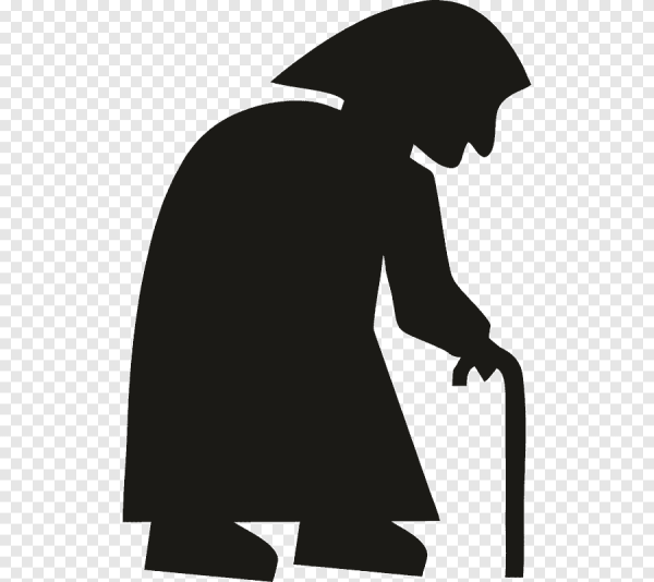 Бабушка с клюкой