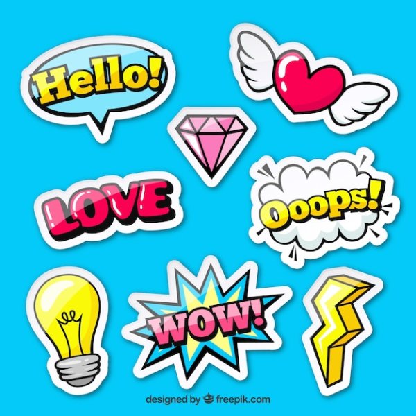 Поп арт Стикеры