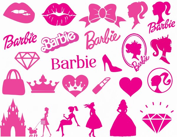 Надпись Барби вектор