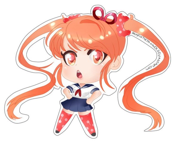 Яндере дев с бокалом молока