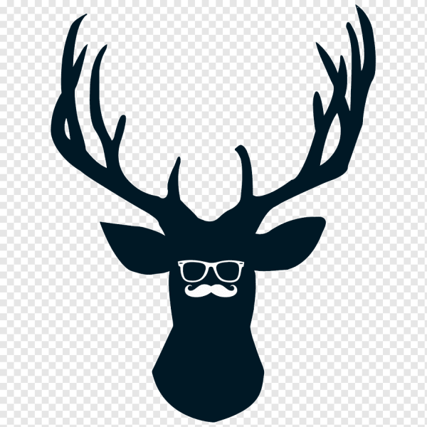 Силуэт головы оленя