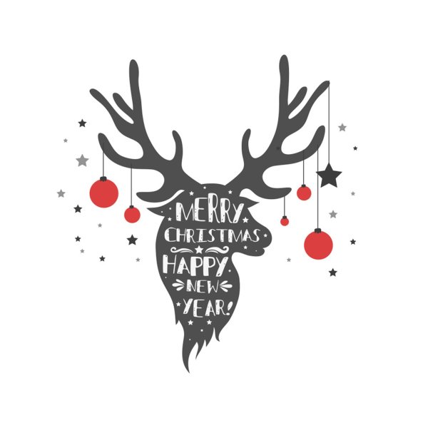 Новогодние надписи в скандинавском стиле