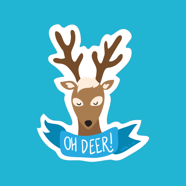 Мультяшные олени новый год