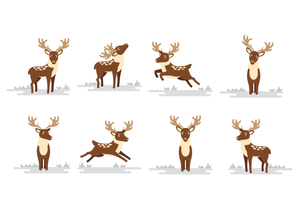 Силуэт головы оленя