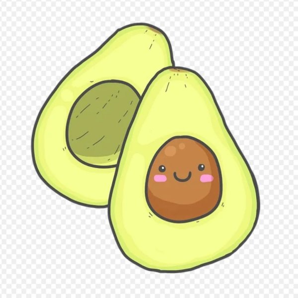 Кавайная мордашка авокадо