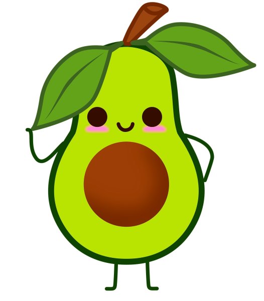Авокадо мультяшное