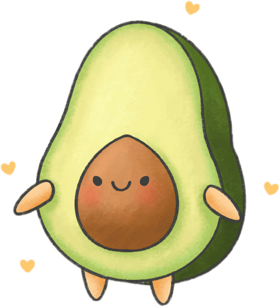 Милые рисуночки авокадо