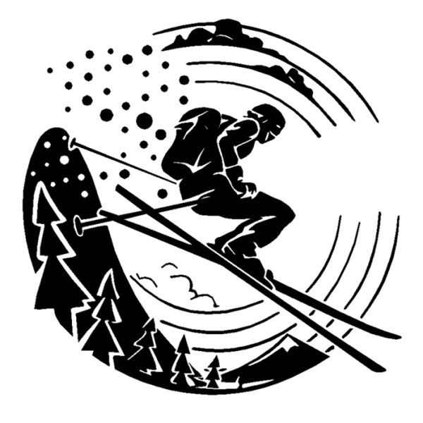 Лыжник силуэт